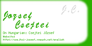 jozsef csejtei business card